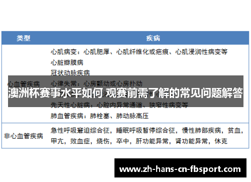 澳洲杯赛事水平如何 观赛前需了解的常见问题解答